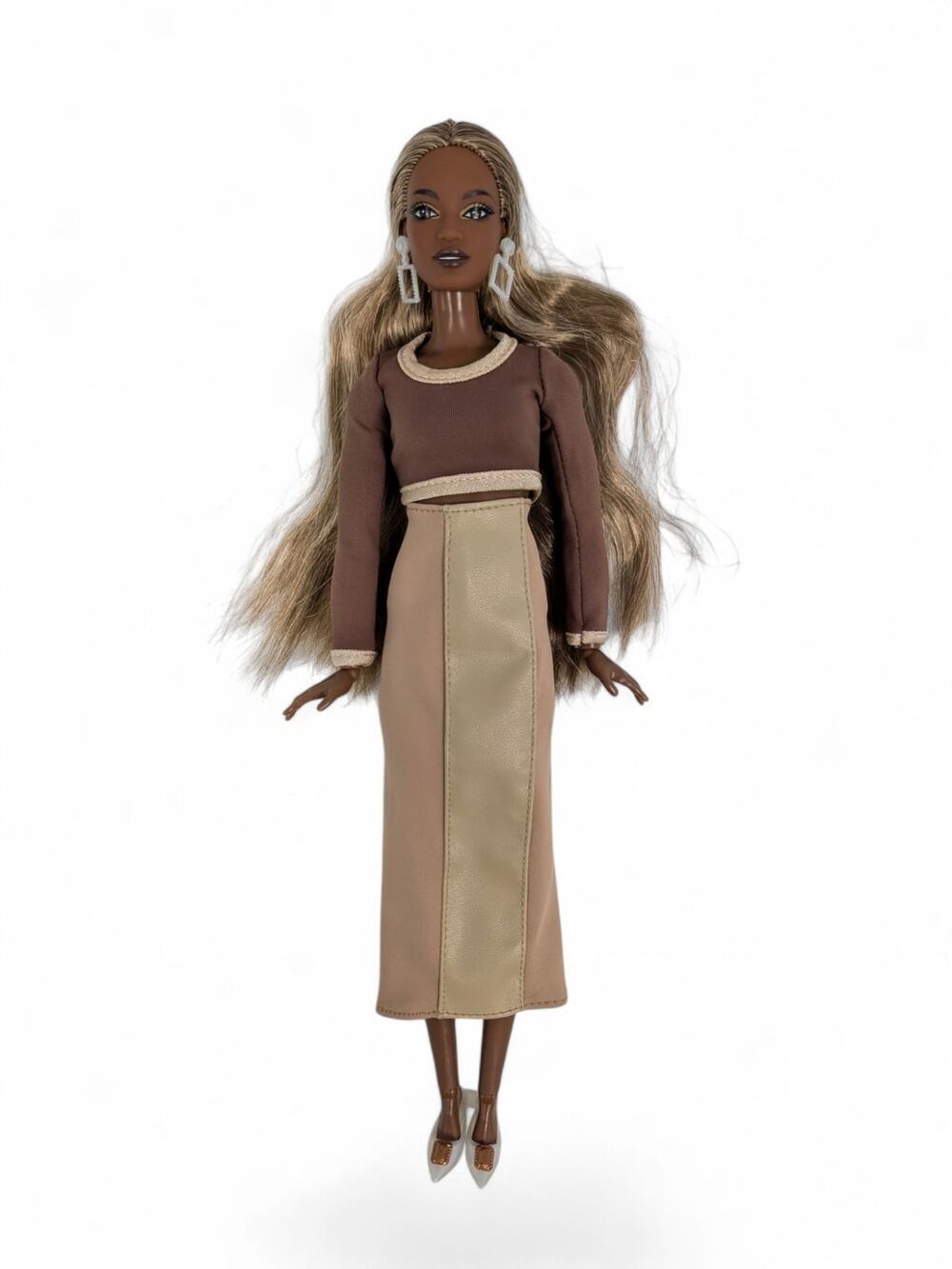 Barbie Basics You Create Neutral Kit 2 Pazette Face Athletic Body Doll JJX36